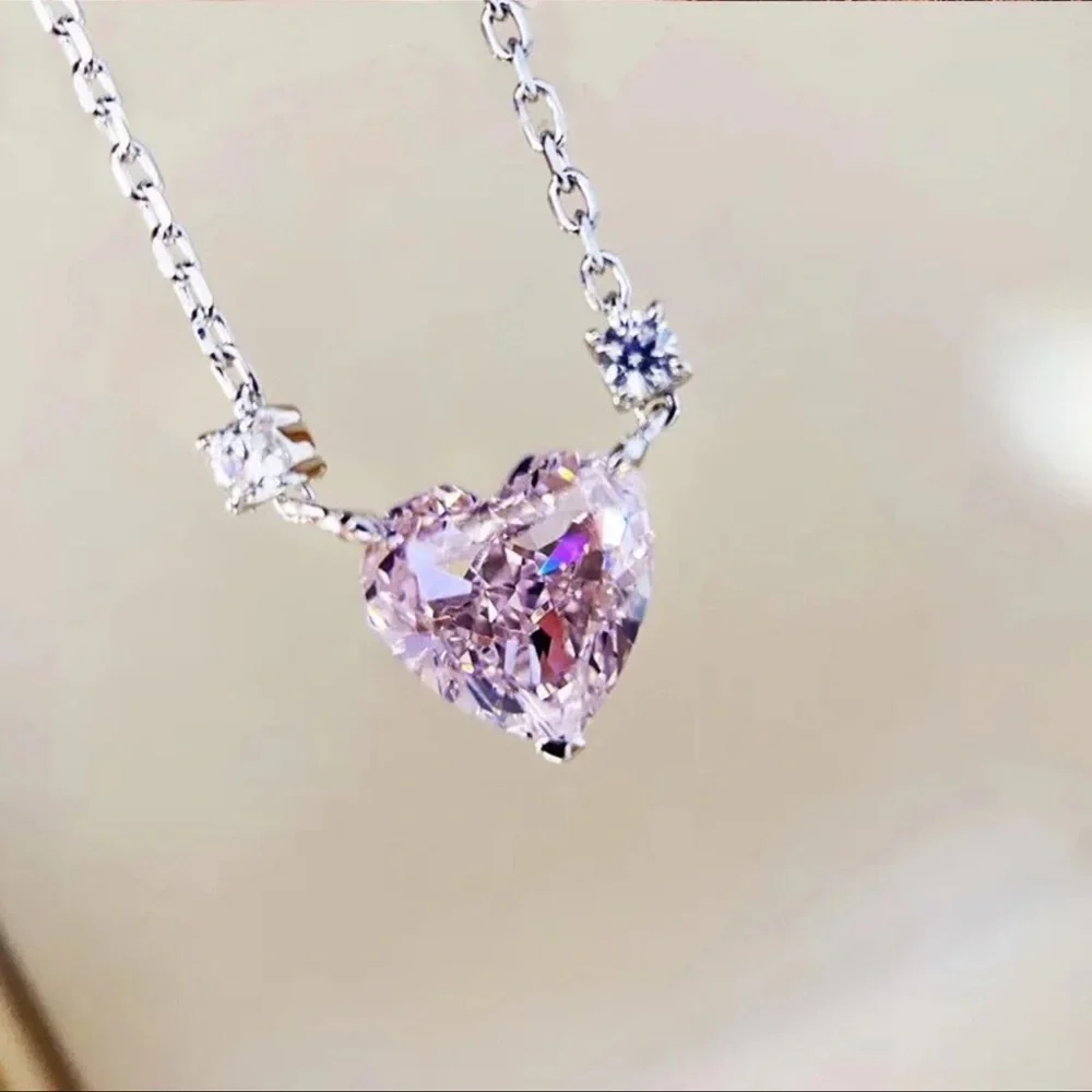 Dainty Crystal Heart Necklace - Picture 9 of 14